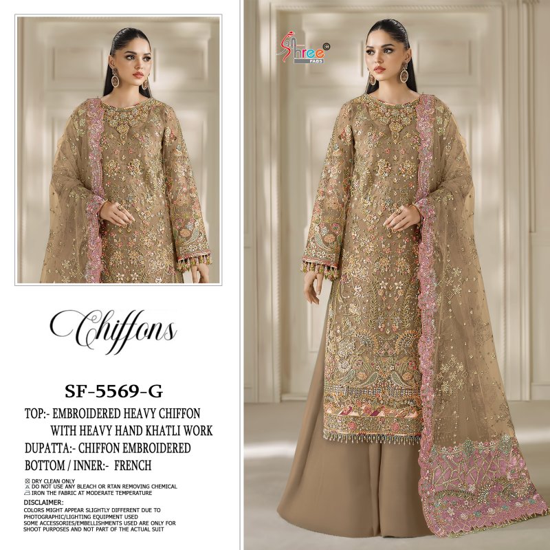 Sf 5569 E To H By Shree Chiffon Pakistani Salwar Suits 